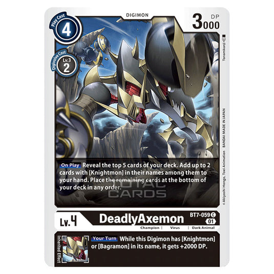 Digimon Card Game - NEXT ADVENTURE (BT07) - DeadlyAxemon (Common) - BT7-059