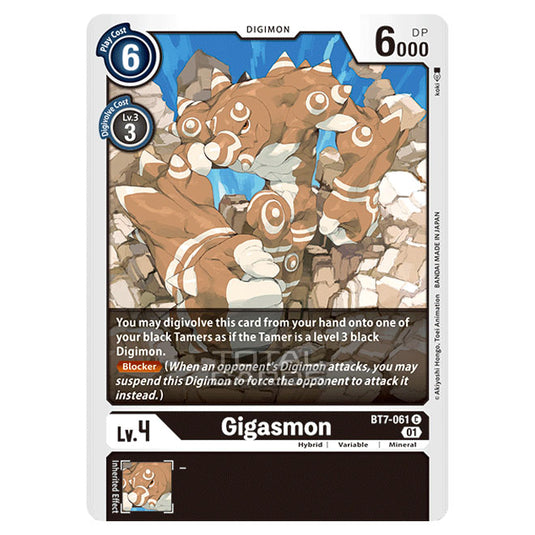 Digimon Card Game - NEXT ADVENTURE (BT07) - Gigasmon (Common) - BT7-061