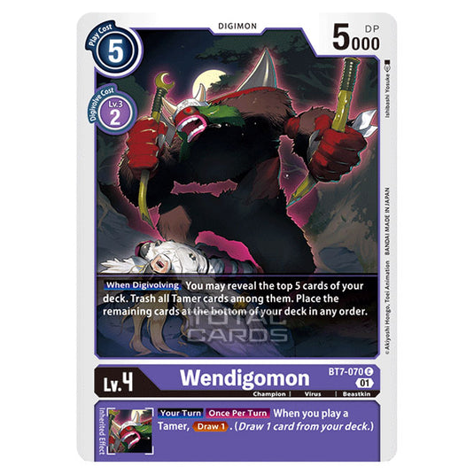 Digimon Card Game - NEXT ADVENTURE (BT07) - Wendigomon (Common) - BT7-070