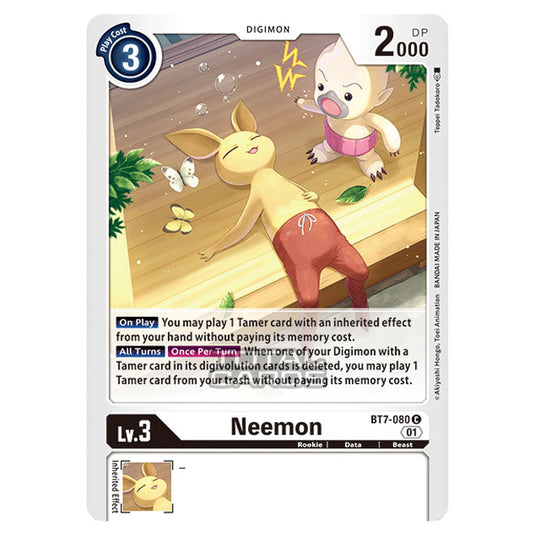 Digimon Card Game - NEXT ADVENTURE (BT07) - Neemon (Common) - BT7-080