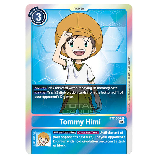 Digimon Card Game - NEXT ADVENTURE (BT07) - Tommy Himi (Rare) - BT7-086