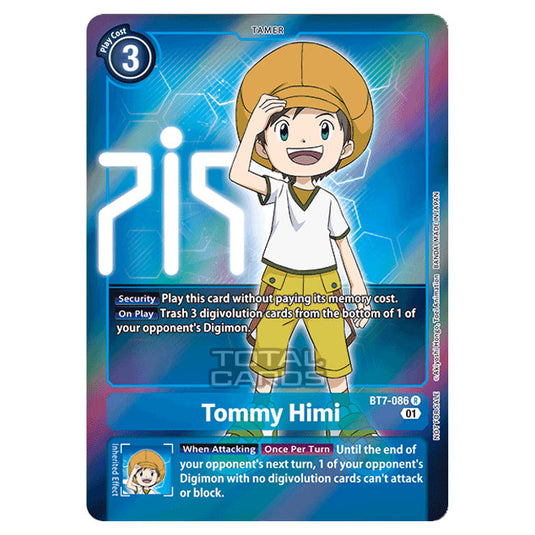 Digimon Card Game - NEXT ADVENTURE (BT07) - Tommy Himi (Rare) - BT7-086A