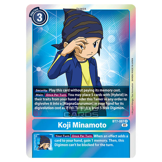 Digimon Card Game - NEXT ADVENTURE (BT07) - Koji Minamoto (Rare) - BT7-087