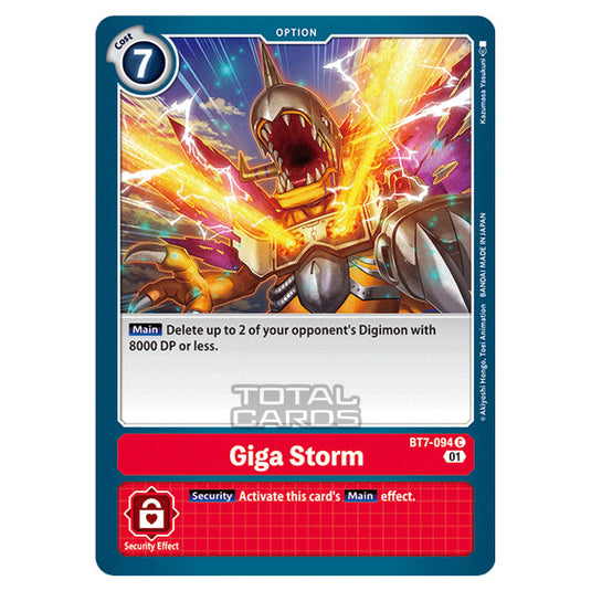 Digimon Card Game - NEXT ADVENTURE (BT07) - Giga Storm (Common) - BT7-094