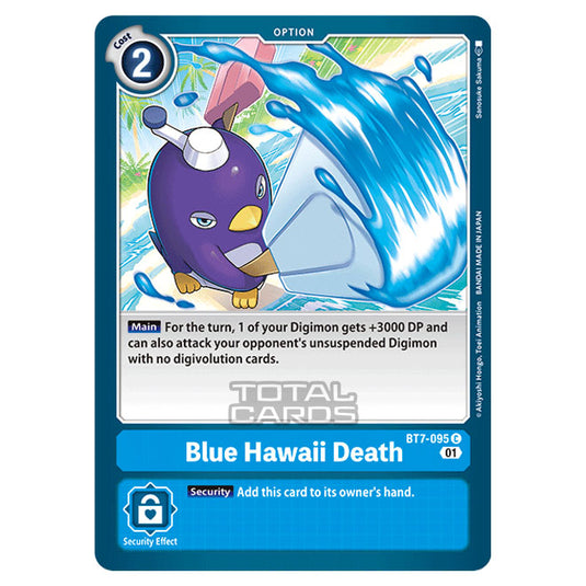 Digimon Card Game - NEXT ADVENTURE (BT07) - Blue Hawaii Death (Common) - BT7-095