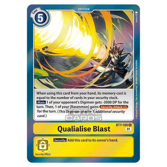 Digimon Card Game - NEXT ADVENTURE (BT07) - Qualialise Blast (Rare) - BT7-100