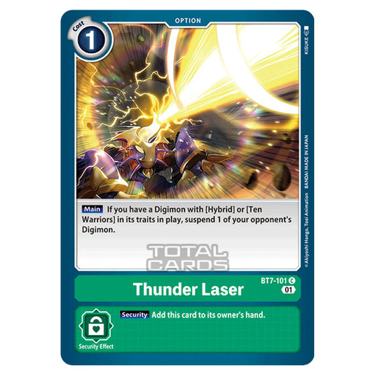 Digimon Card Game - NEXT ADVENTURE (BT07) - Thunder Laser (Common) - BT7-101