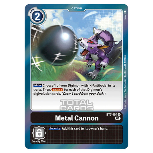 Digimon Card Game - NEXT ADVENTURE (BT07) - Metal Cannon (Rare) - BT7-104