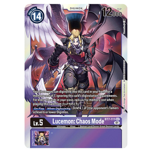 Digimon Card Game - NEXT ADVENTURE (BT07) - Lucemon: Chaos Mode (Secret Rare) - BT7-111