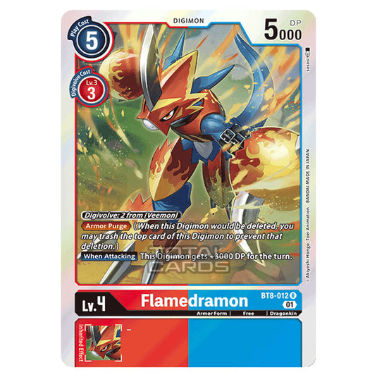 Digimon Card Game - New Awakening (BT08) - Flamedramon (Rare) - BT8-012