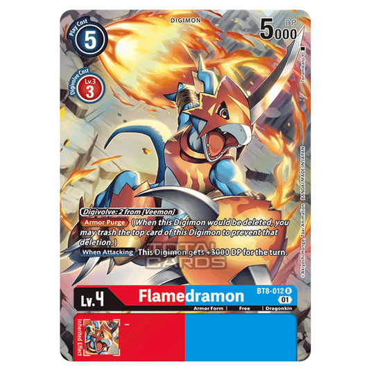 Digimon Card Game - New Awakening (BT08) - Flamedramon (Rare) - BT8-012A