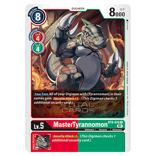 Digimon Card Game - New Awakening (BT08) - MasterTyrannomon (Common) - BT8-016