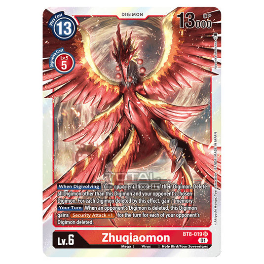 Digimon Card Game - New Awakening (BT08) - Zhuqiaomon (Super Rare) - BT8-019