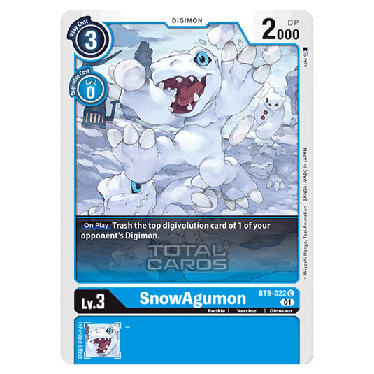 Digimon Card Game - New Awakening (BT08) - SnowAgumon (Common) - BT8-022