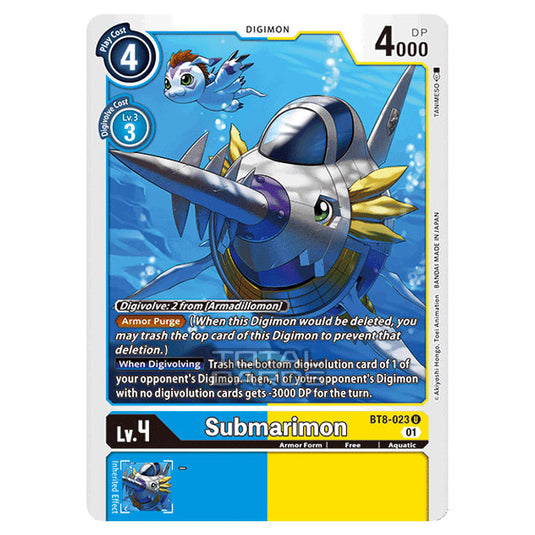 Digimon Card Game - New Awakening (BT08) - Submarimon (Uncommon) - BT8-023