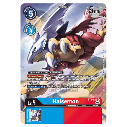 Digimon Card Game - New Awakening (BT08) - Halsemon (Rare) - BT8-026A