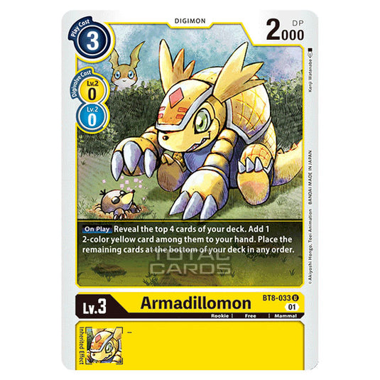 Digimon Card Game - New Awakening (BT08) - Armadillomon (Uncommon) - BT8-033
