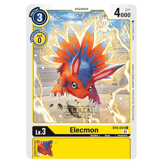 Digimon Card Game - New Awakening (BT08) - Elecmon (Common) - BT8-034