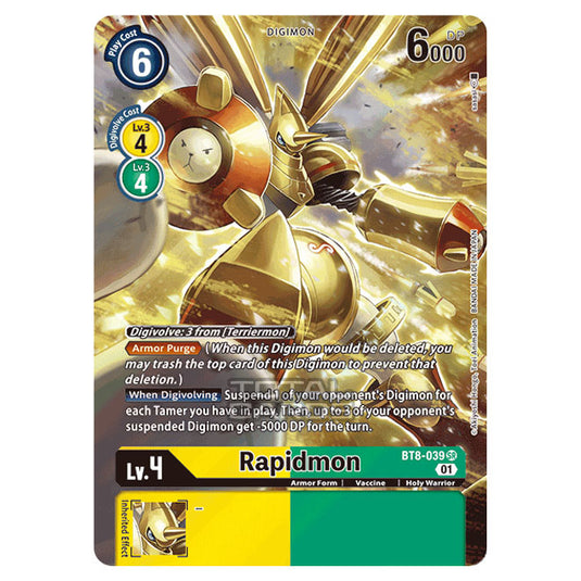 Digimon Card Game - New Awakening (BT08) - Rapidmon (Super Rare) - BT8-039A