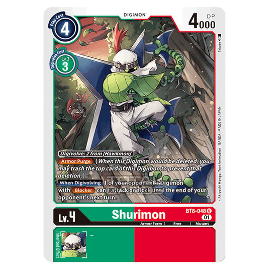 Digimon Card Game - New Awakening (BT08) - Shurimon (Uncommon) - BT8-048