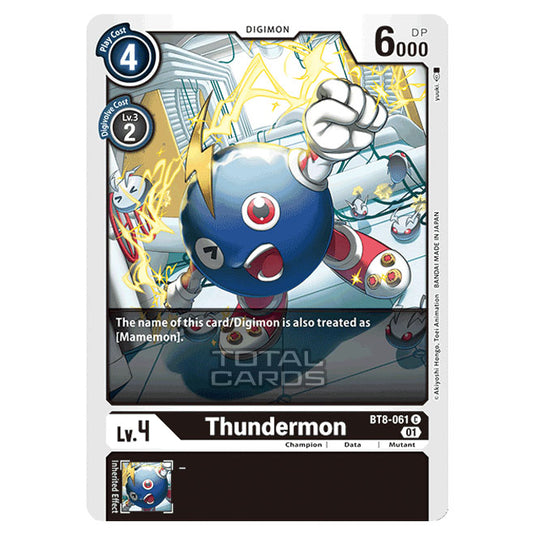 Digimon Card Game - New Awakening (BT08) - Thundermon (Common) - BT8-061