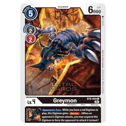 Digimon Card Game - New Awakening (BT08) - Greymon (Common) - BT8-064