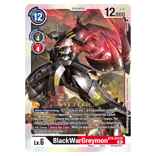 Digimon Card Game - New Awakening (BT08) - BlackWarGreymon (Super Rare) - BT8-070