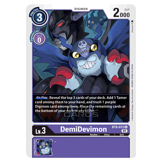 Digimon Card Game - New Awakening (BT08) - DemiDevimon (Uncommon) - BT8-072