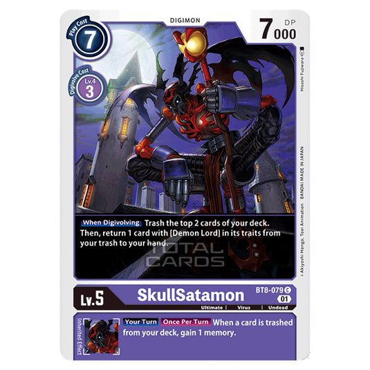 Digimon Card Game - New Awakening (BT08) - SkullSatamon (Common) - BT8-079