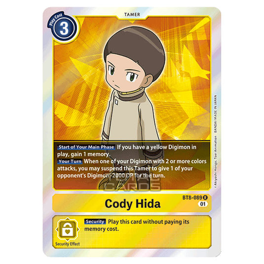 Digimon Card Game - New Awakening (BT08) - Cody Hida (Rare) - BT8-089