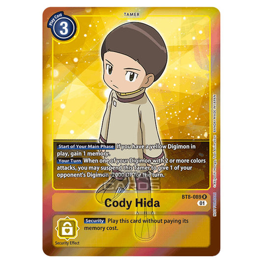 Digimon Card Game - New Awakening (BT08) - Cody Hida (Rare) - BT8-089A