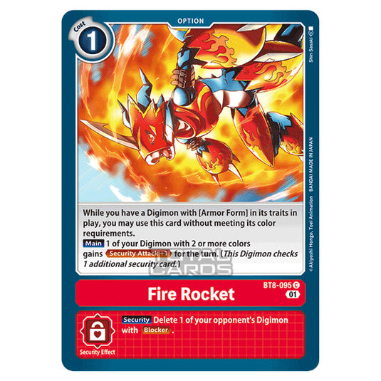 Digimon Card Game - New Awakening (BT08) - Fire Rocket (Common) - BT8-095