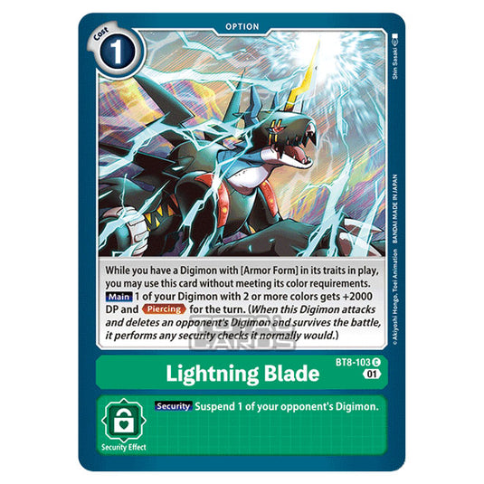 Digimon Card Game - New Awakening (BT08) - Lightning Blade (Common) - BT8-103