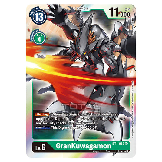 Digimon Card Game - Release Special Booster Ver.1.5 (BT01-03) - GranKuwagamon (Super Rare) - BT1-083