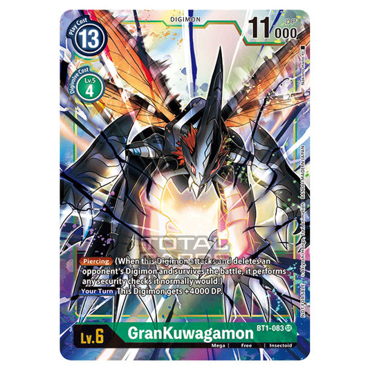 Digimon Card Game - Release Special Booster Ver.1.5 (BT01-03) - GranKuwagamon (Super Rare) - BT1-083A