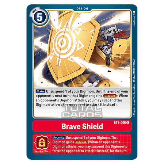 Digimon Card Game - Release Special Booster Ver.1.5 (BT01-03) - Brave Shield (Rare) - BT1-095