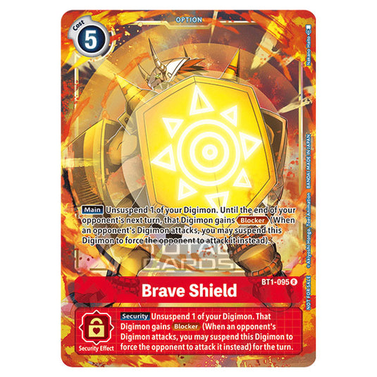 Digimon Card Game - Release Special Booster Ver.1.5 (BT01-03) - Brave Shield (Rare) - BT1-095A