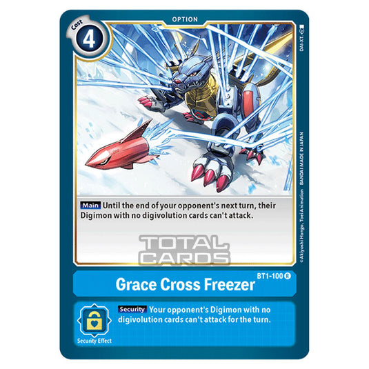 Digimon Card Game - Release Special Booster Ver.1.5 (BT01-03) - Grace Cross Freezer (Rare) - BT1-100
