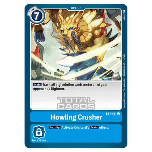 Digimon Card Game - Release Special Booster Ver.1.5 (BT01-03) - Howling Crusher (Rare) - BT1-101