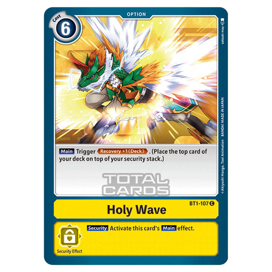 Digimon Card Game - Release Special Booster Ver.1.5 (BT01-03) - Holy Wave (Common) - BT1-107