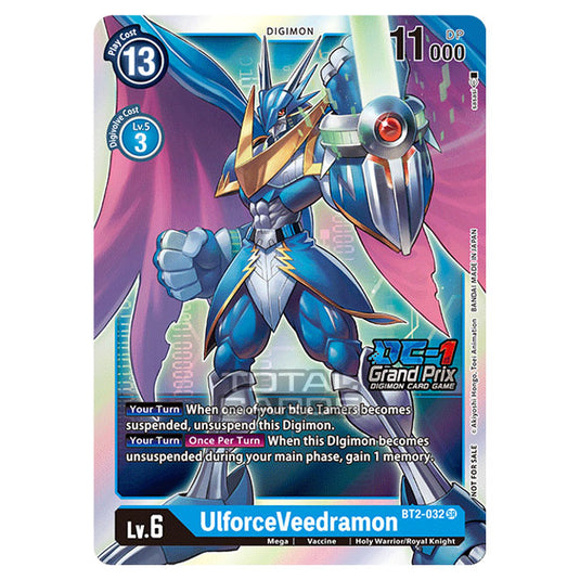 Digimon Card Game - Release Special Booster Ver.1.5 (BT01-03) - UlforceVeedramon (Super Rare) - BT2-032AA