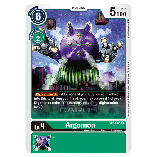 Digimon Card Game - Release Special Booster Ver.1.5 (BT01-03) - Argomon (Uncommon) - BT2-045
