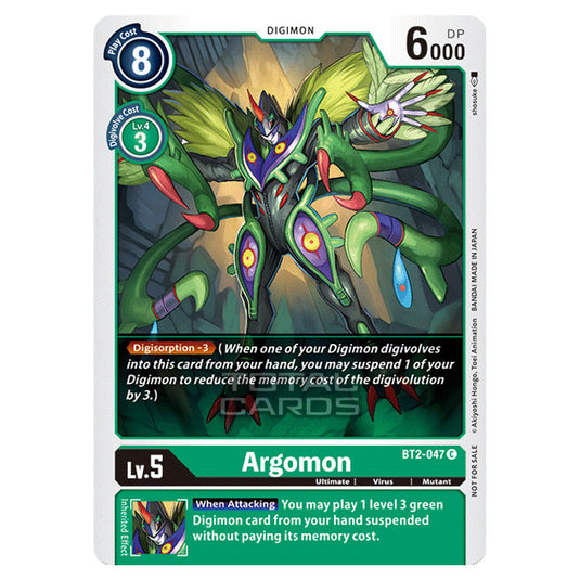 Digimon Card Game - Release Special Booster Ver.1.5 (BT01-03) - Argomon (Common) - BT2-047A