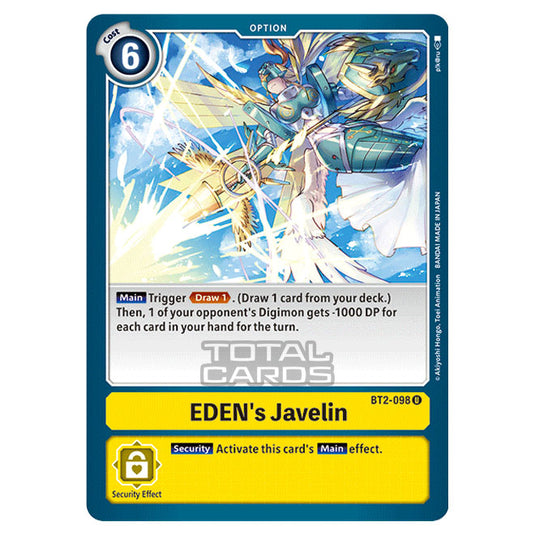 Digimon Card Game - Release Special Booster Ver.1.5 (BT01-03) - EDEN's Javelin (Uncommon) - BT2-098