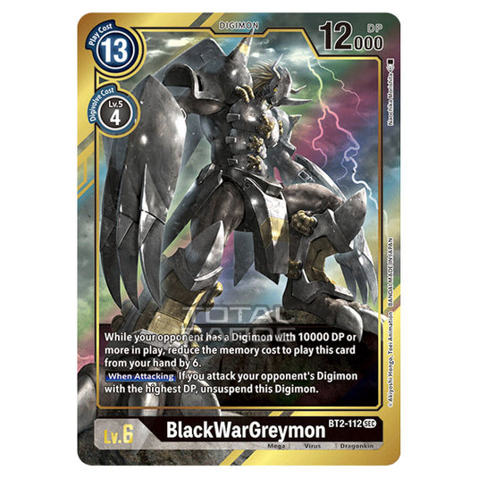 Digimon Card Game - Release Special Booster Ver.1.5 (BT01-03) - BlackWarGreymon (Secret Rare) - BT2-112A