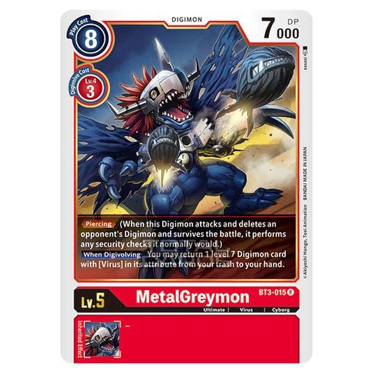 Digimon Card Game - Release Special Booster Ver.1.5 (BT01-03) - MetalGreymon (Rare) - BT3-015