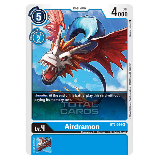 Digimon Card Game - Release Special Booster Ver.1.5 (BT01-03) - Airdramon (Uncommon) - BT3-024