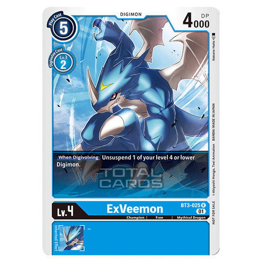 Digimon Card Game - Release Special Booster Ver.1.5 (BT01-03) - ExVeemon (Rare) - BT3-025A