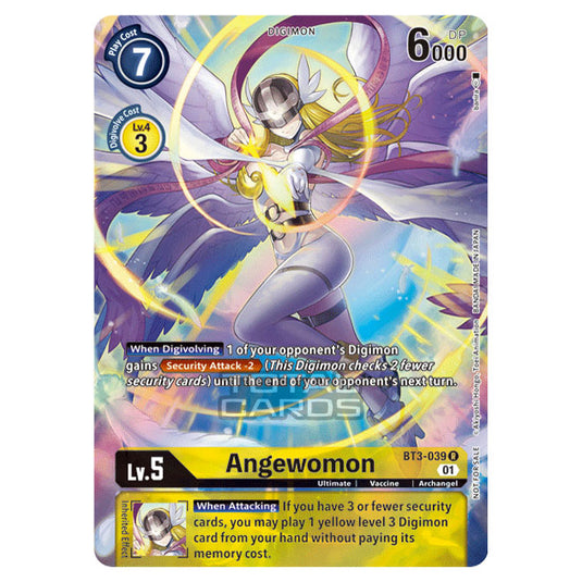 Digimon Card Game - Release Special Booster Ver.1.5 (BT01-03) - Angewomon (Rare) - BT3-039A