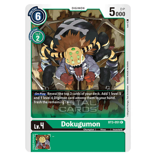 Digimon Card Game - Release Special Booster Ver.1.5 (BT01-03) - Dokugumon (Common) - BT3-051